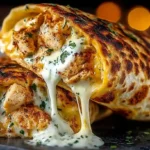 Low carb cheesy garlic chicken wraps with golden pan-fried crispy tortillas filled with shredded garlic chicken, melted mozzarella and cheddar cheese, fresh spinach, and creamy sour cream Dijon mustard sauce ready in 22 minutes