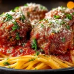 Melt-in-your-mouth Italian meatballs with one pound ground beef, half cup Italian breadcrumbs soaked in two-thirds cup milk, finely grated onion, two minced garlic cloves, one egg, quarter cup Parmigiano-Reggiano, and fresh parsley baked at 400°F for 18-20 minutes until golden and tender