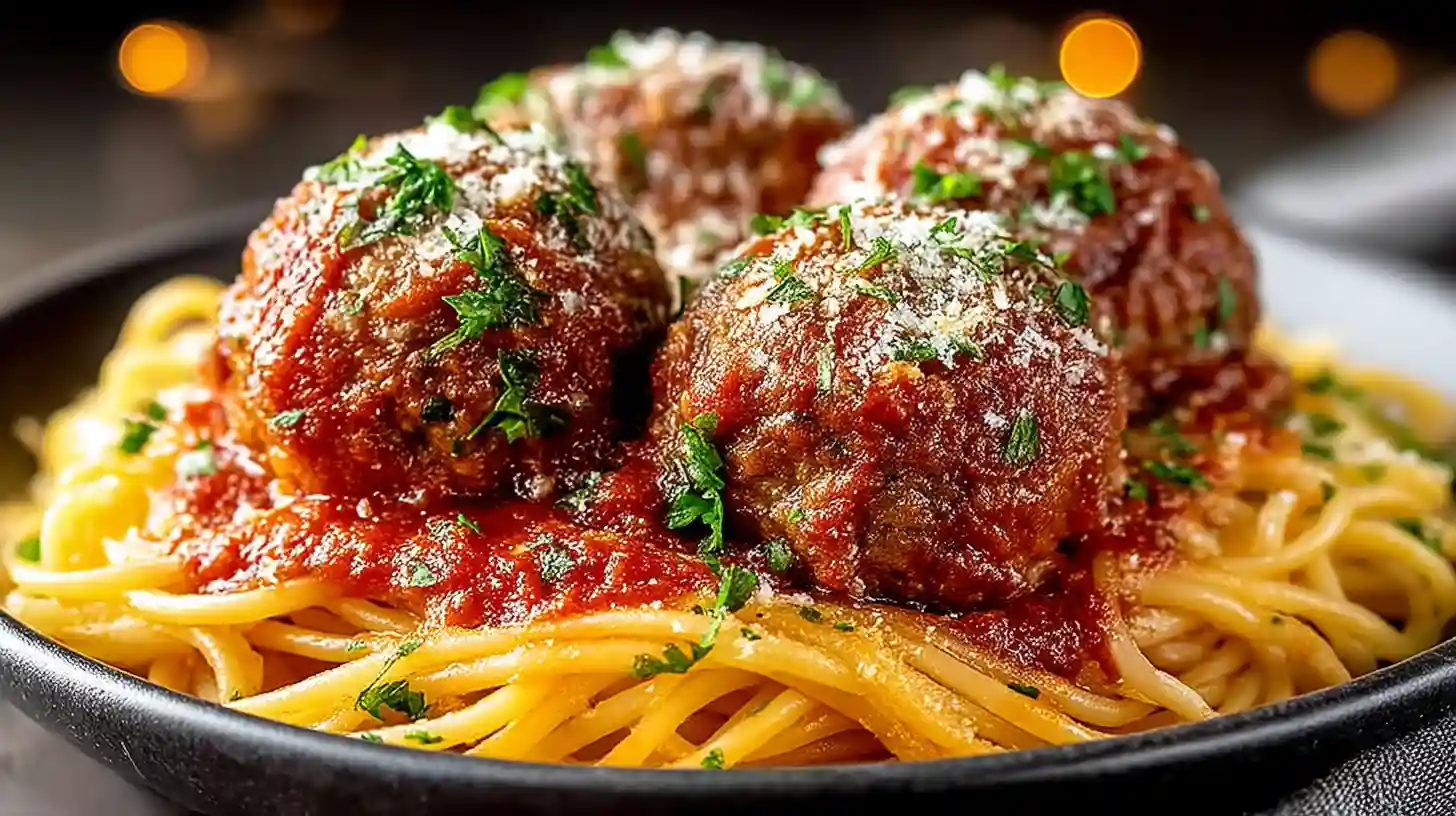 Melt-in-your-mouth Italian meatballs with one pound ground beef, half cup Italian breadcrumbs soaked in two-thirds cup milk, finely grated onion, two minced garlic cloves, one egg, quarter cup Parmigiano-Reggiano, and fresh parsley baked at 400°F for 18-20 minutes until golden and tender